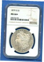 【極美品/品質保証書付】 アンティークコイン コイン 金貨 銀貨 [送料無料] 1879 S NGC MS66+ Morgan Silver Dollar $1 1879-S MS-66+ Plus Super PQ Coin WOW !