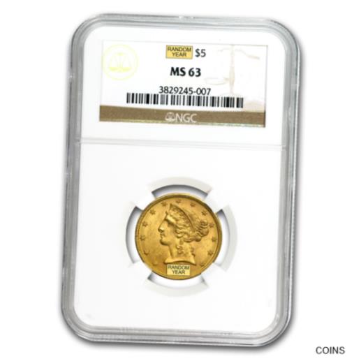 yɔi/iۏ؏tz AeB[NRC RC   [] $5 Liberty Gold Half Eagle MS-63 NGC - SKU #1128