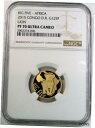 2015 ゴールド コンゴ 300 鋳造 125 フラン BIG 5 アフリカ ライオンズ NGC プルーフ 70 ウルトラ カメオ2015 GOLD CONG...
