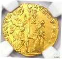 yɔi/iۏ؏tz AeB[NRC RC   [] 1789-97 Italy Venice Manin Gold Christ Zecchino 1Z NGC Genuine - AU / UNC Detail