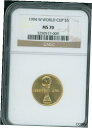 1994-W $5 ゴールド ワールド カップ サッカー フットボール NGC MS70 ゴールド コイン MS-70 !!!!!1994-W $5 GOLD ...