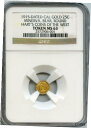 【極美品/品質保証書付】 アンティークコイン コイン 金貨 銀貨 送料無料 1915 1/4 California Gold, Minerva / Harts Coin of the Golden West / NGC MS63 R8