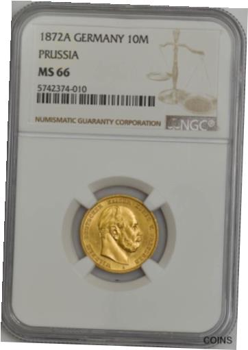 1872A ɥ  10 ޡ ץ MS66 NGC 943603-521872A Germany Gold 10 Ma...