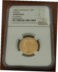 オーストラリア 1883S ゴールド シールド ソブリン シドニー造幣局 NGC AU 詳細Australia 1883S Gold Shield Sovereign Sydney Mint NGC AU Details