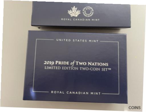 ڶ/ʼݾڽա ƥ    [̵] 2019 Pride of Two Nations Limited Edition Silver 2 coin set- US MINT