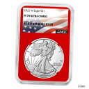 yɔi/iۏ؏tz AeB[NRC RC   [] 2022-W Proof $1 American Silver Eagle NGC PF70UC Flag Label Red Core