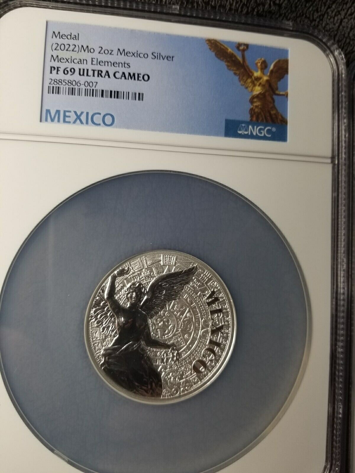  アンティークコイン コイン 金貨 銀貨  2022 Elementos mexicanos 2 oz . Ngc pf69