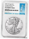 2022 W NGC PF70 $1 初日発行 シルバー イーグル おめでとうセット ブルー FDI2022 W NGC PF70 $1 FIRST DAY ISSUE Silver Eagle Congratulations Set BLUE FDI(3)