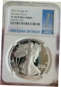 2022 W NGC PF70 $1 発行初日 シルバー イーグル (翌日発送!)2022 W NGC PF70 $1 FIRST DAY of ISSUE Silver Eagle (Ships Next Day ! )