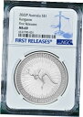 2022 P オーストラリア シルバー カンガルー NGC MS 69 $1 1 オンス コイン ブルー FR ラベル 完璧2022 P Australia Silver Kangaroo NGC MS 69 $1 1 oz Coin Blue FR Label PERFECT