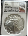 yɔi/iۏ؏tz AeB[NRC RC   [] 2020 AMERICAN EAGLE DON EVERHART SIGNED 1 OZ .999 FINE SILVER COIN NGC MS 70