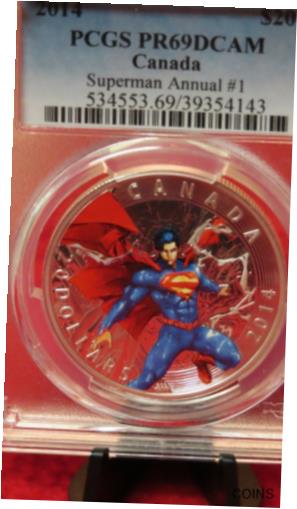 【極美品/品質保証書付】 アンティークコイン コイン 金貨 銀貨 [送料無料] 2014 Canada Proof Silver Superman Annual #1 .999 Silver 1 oz Coin PCGS NGC PF 69