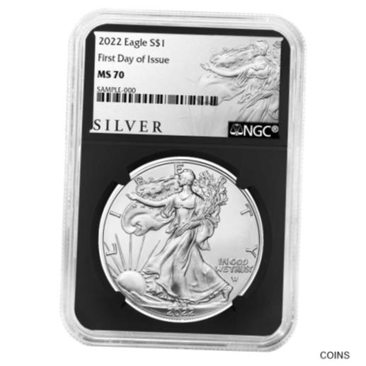 楽天金銀プラチナ　ワールドリソース【極美品/品質保証書付】 アンティークコイン コイン 金貨 銀貨 [送料無料] 2022 $1 American Silver Eagle NGC MS70 FDI ALS Label Retro Core