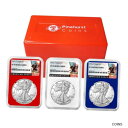 ץʡɥ꥽㤨֡ڶ/ʼݾڽա ƥ    [̵] 2022-S Proof $1 American Silver Eagle 3pc Set NGC PF70UC Black Label Red White BפβǤʤ162,750ߤˤʤޤ