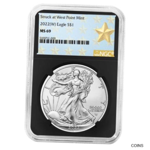 【極美品/品質保証書付】 アンティークコイン コイン 金貨 銀貨 [送料無料] 2022 (W) $1 American Silver Eagle NGC MS69 West Point Star Label Retro Core
