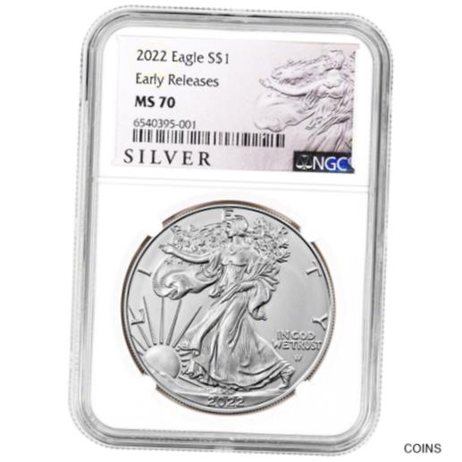 楽天金銀プラチナ　ワールドリソース【極美品/品質保証書付】 アンティークコイン コイン 金貨 銀貨 [送料無料] 2022 American Silver Eagle - NGC MS70 Early Releases ALS Label