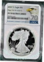  アンティークコイン コイン 金貨 銀貨  2022 S PROOF SILVER EAGLE, NGC PF70UC FIRST RELEASES, BIG 70 LABEL,, PRESALE !.