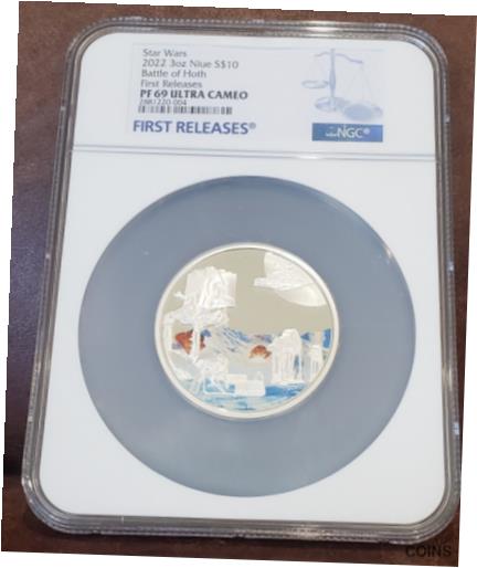  アンティークコイン コイン 金貨 銀貨  2022 Star Wars NGC PF 69 NIUE 3oz Silver $10 "HOTH" Ultra Cameo / 1st Release