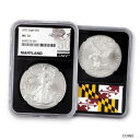  アンティークコイン コイン 金貨 銀貨  2022 Silver Eagle - MARYLAND - NGC 70