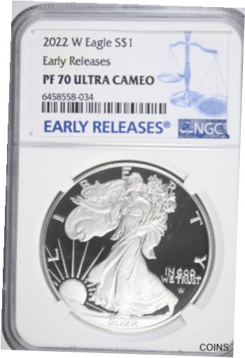  アンティークコイン コイン 金貨 銀貨  2022 W Proof American Silver Eagle Early Releases 1oz Silver Coin NGC PF 70 UC