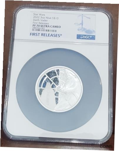  アンティークコイン コイン 金貨 銀貨  2022 Star Wars NGC PF 70 NIUE 3oz Silver $10 "DARTH VADER" U/C / 1st Release