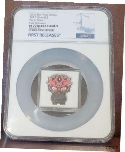  アンティークコイン コイン 金貨 銀貨  2022 Star Wars NGC PF 70 NIUE 1oz Silver $2 "DARTH MAUL" 1st Release/Ultra Cameo