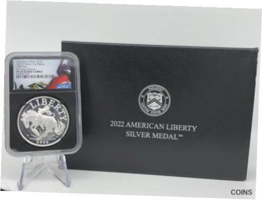  アンティークコイン コイン 金貨 銀貨  FIRST DAY OF ISSUE! 2022-P American Liberty 1 oz Silver Proof Medal NGC PF70 BR