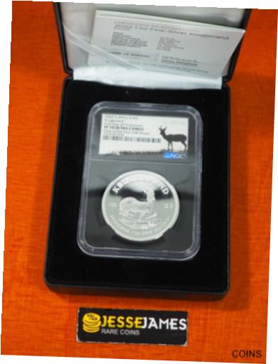  アンティークコイン コイン 金貨 銀貨  2022 SA PROOF SILVER KRUGERRAND NGC PF70 FIRST DAY PRODUCTION FDP HONEY MAMABOLO