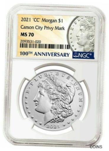 ڶ/ʼݾڽա ƥ    [̵] 2021-CC Morgan Silver Dollar - Privy Mark Perfect NGC MS70 Confirmed Order 21XC