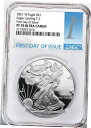 yɔi/iۏ؏tz AeB[NRC RC   [] 2021 W $1 PROOF SILVER EAGLE T 2 EAGLE NGC PF70 FIRST DAY OF ISSUE PRESALE FDOI