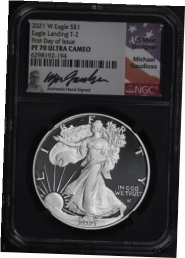 ڶ/ʼݾڽա ƥ    [̵] 2021-W Eagle Landing Type 2 Silver Eagle NGC PF-70 UC FDOI Gaudioso Signature