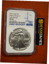 2021 $1 アメリカン シルバー イーグル NGC MS69 早期リリース ブルーラベル タイプ 22021 $1 AMERICAN SILVER EAGLE NGC MS69 EARLY RELEASES BLUE LABEL TYPE 2(3)