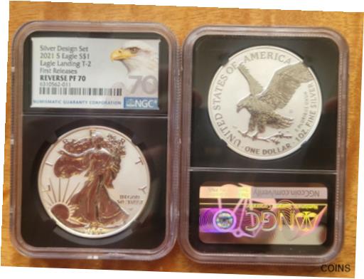 % 2021 S NGC PF70 FR アメリカン イーグル 1 オンス シルバー リバース 1 pc デザイナー セット% 2021 S NGC PF70 FR American Eagle 1 oz Silver Reverse 1 pc Designer Set