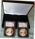 【極美品/品質保証書付】 アンティークコイン コイン 金貨 銀貨 [送料無料] 2020 S Silver American Eagle PF70 FDOI SIGNED BY Mercanti, Jones (2) Coin Set