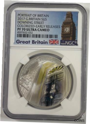  アンティークコイン コイン 金貨 銀貨  2017 Great Britain ?5 5 Pound 1 oz Proof Silver Downing Street Coin NGC PF70 UC