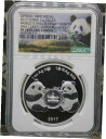 【極美品/品質保証書付】 アンティークコイン コイン 金貨 銀貨 [送料無料] 2017 CHINA ANA World's Fair Money 1oz Silver Panda Medal DENVER NGC PF70 UC #RW