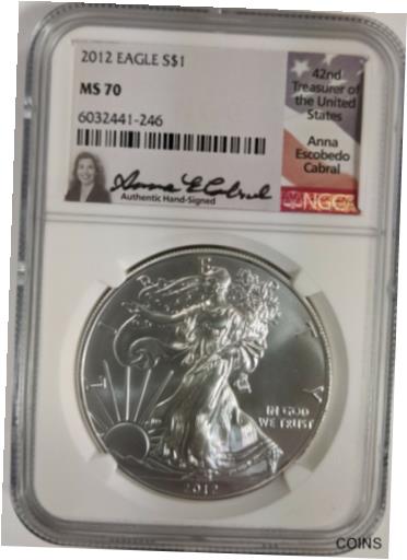 yɔi/iۏ؏tz AeB[NRC RC   [] 2012 Silver Eagle NGC MS 70 Anna Cabral Signed