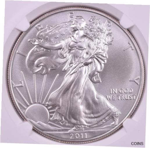 【極美品/品質保証書付】 アンティークコイン 銀貨 2011 American Silver Eagle 25th Anniversary - NGC MS70 [送料無料] #sot-wr-012173-559