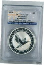 1996 オーストラリア シルバー ドル $1 クッカブラ 1 オンス PCGS MS 69 ミント ステート UNC (300)1996 AUSTRALIA ...