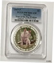 yɔi/iۏ؏tz AeB[NRC RC   [] 2019 $1 PCGS PR 70 Tuvalu Year Of The Is Pig Wisdom 1 Oz Silver Coin