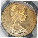 1980 オーストラリア 20 セント PCGS MS66 UNC 見事な光沢のあるトーンの宝石 BU セレクト (MR)1980 AUSTRALIA 20 C...