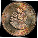 PR67 1964 20C 南アフリカ 20 セント シルバー プルーフ、PCGS セキュア - レインボー トーンPR67 1964 20C South Africa 20 Cents Silver Proof, PCGS Secure- Rainbow Toned(3)
