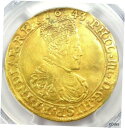  アンティークコイン 金貨 1643 Spanish Netherlands Gold Philip IV Brabant 2 Souverain D'or 2S'DOR. PCGS XF  #got-wr-012189-102