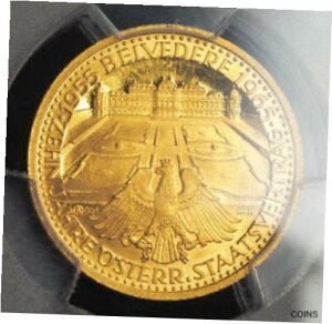 1965年、オーストリア。 「国家条約10年」金メダル。 (4.5グラム!) トップポップ! PCGS SP67!1965, Austria. Gold "State Treaty Decennial" Medal. (4.5gm!) Top Pop! PCGS SP67!