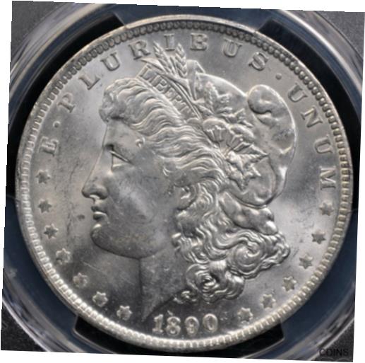 【極美品/品質保証書付】 アンティークコイン コイン 金貨 銀貨 [送料無料] 1890 O MORGAN DOLLAR PCGS MS63 LUSTROUS SILVER SATIN BETTER DATE NICE AND SMOOTH