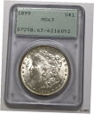 yɔi/iۏ؏tz AeB[NRC RC   [] 1899 P Morgan Silver Dollar $1 PCGS MS63 in First Generation Rattler Holder Rare