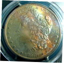  アンティークコイン コイン 金貨 銀貨  1881-S RAINBOW TONED MORGAN DOLLAR~PCGS MS66~GEM COLORFUL OBVERSE TONING *