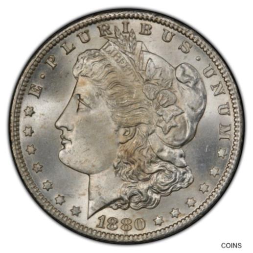 【極美品/品質保証書付】 アンティークコイン 銀貨 1880-CC Reverse Of '78 $1 Morgan Silver Dollar PCGS MS66+ - Blast White & Frosty [送料無料] #sot-wr-012201-492