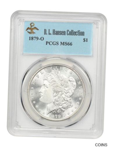 【極美品/品質保証書付】 アンティークコイン 銀貨 1879-O $1 PCGS MS66 ex: D.L. Hansen - Morgan Silver Dollar - Frosty White Gem [送料無料] #sot-wr-012201-623