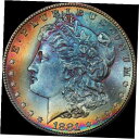 【極美品/品質保証書付】 アンティークコイン 銀貨 1881-S PCGS MS65 Blueberry Rainbow Toned Morgan Silver Dollar [送料無料] #sot-..